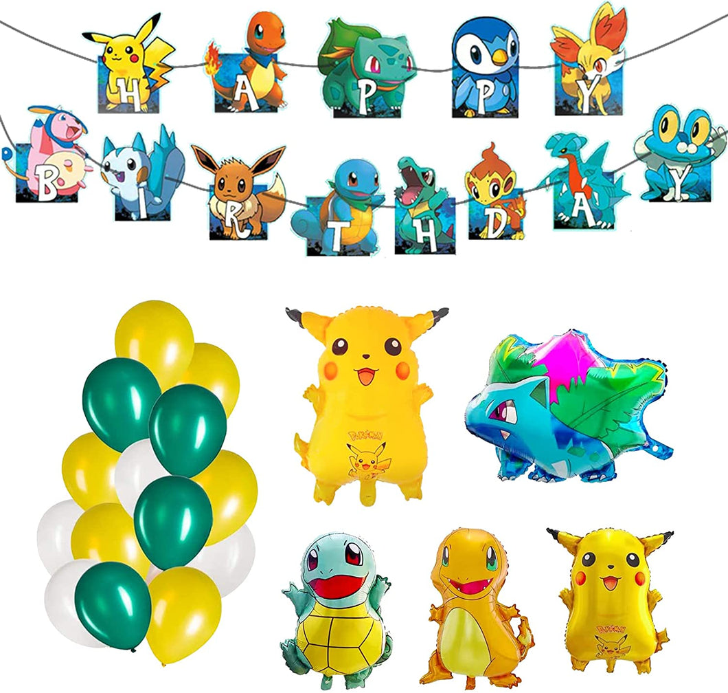 Pokemon Birthday Party Decorations Supplies Balloons Pikachu